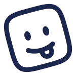 Emoji Funny Square SVG Icon